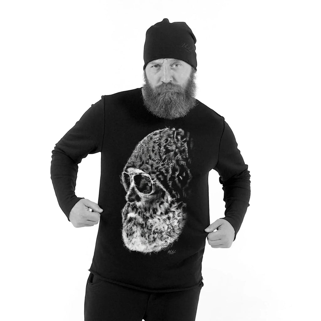 Світшот чорний Бувалий від BRUTALMAN